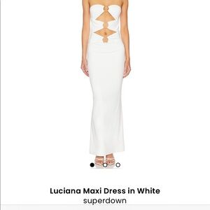 Revolve super down Luciana maxi dress in white